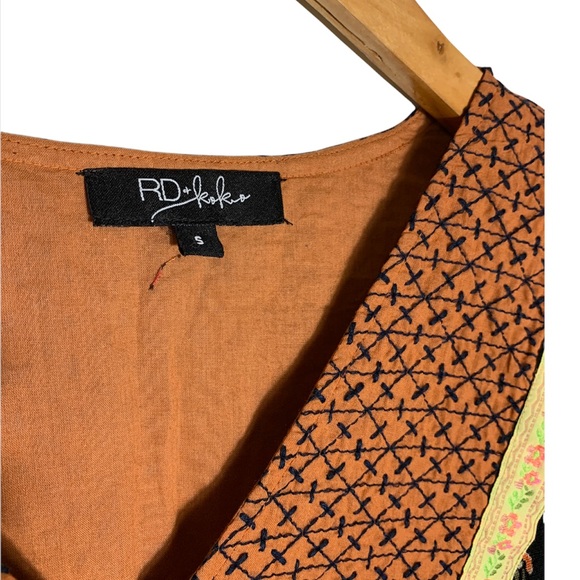 RD+Koko long sleeves V-neck floral blouse small - Picture 4 of 4